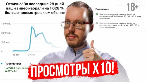 Как сделать ИКСЫ ПРОСМОТРОВ на YouTube самым простым и доступным способом
