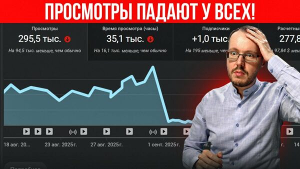 ПАДЕНИЕ ПРОСМОТРОВ У КАЖДОГО ВТОРОГО! Алгоритм YouTube уничтожает каналы